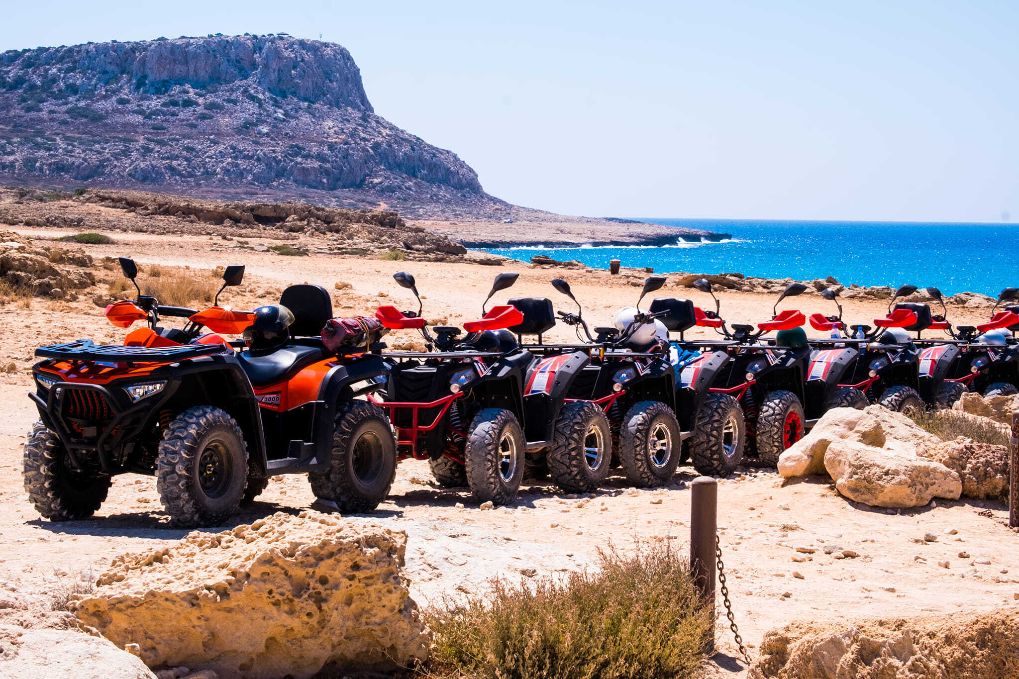 Quad bikes ready for riders in Ayia Napa